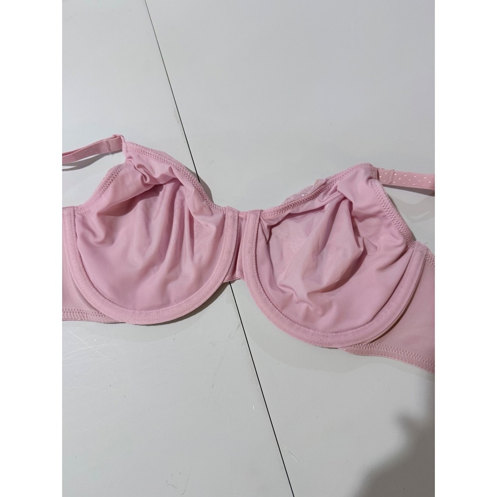 Wacoal Awareness Underwire Bra 855303 Pink Lace Polka Dot 36C - Picture 3 of 4